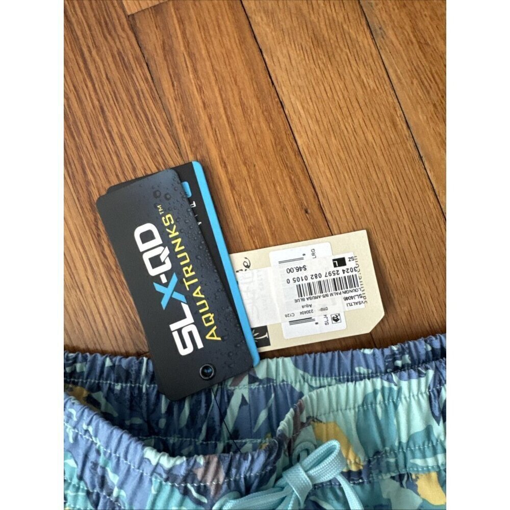 Salt Life Lounging Shorts Aruba Blue Performance Aqua Trunks Women's Size large - Picture 3 of 4